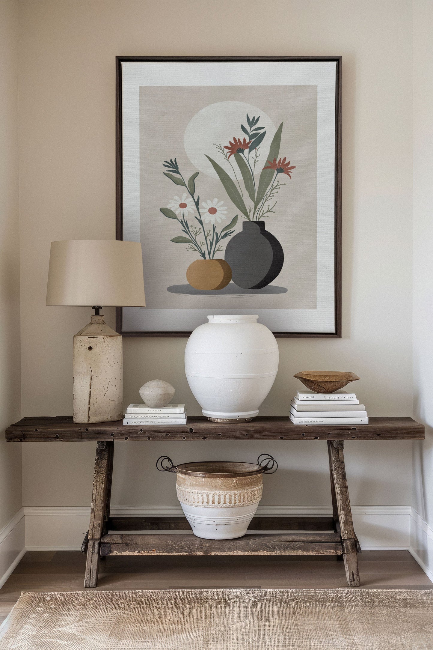 SUNLIT BLOOMS, Oeuvre sur toile étirée