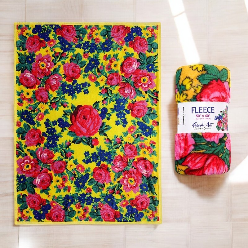 Yellow Kookum Fleece Blanket