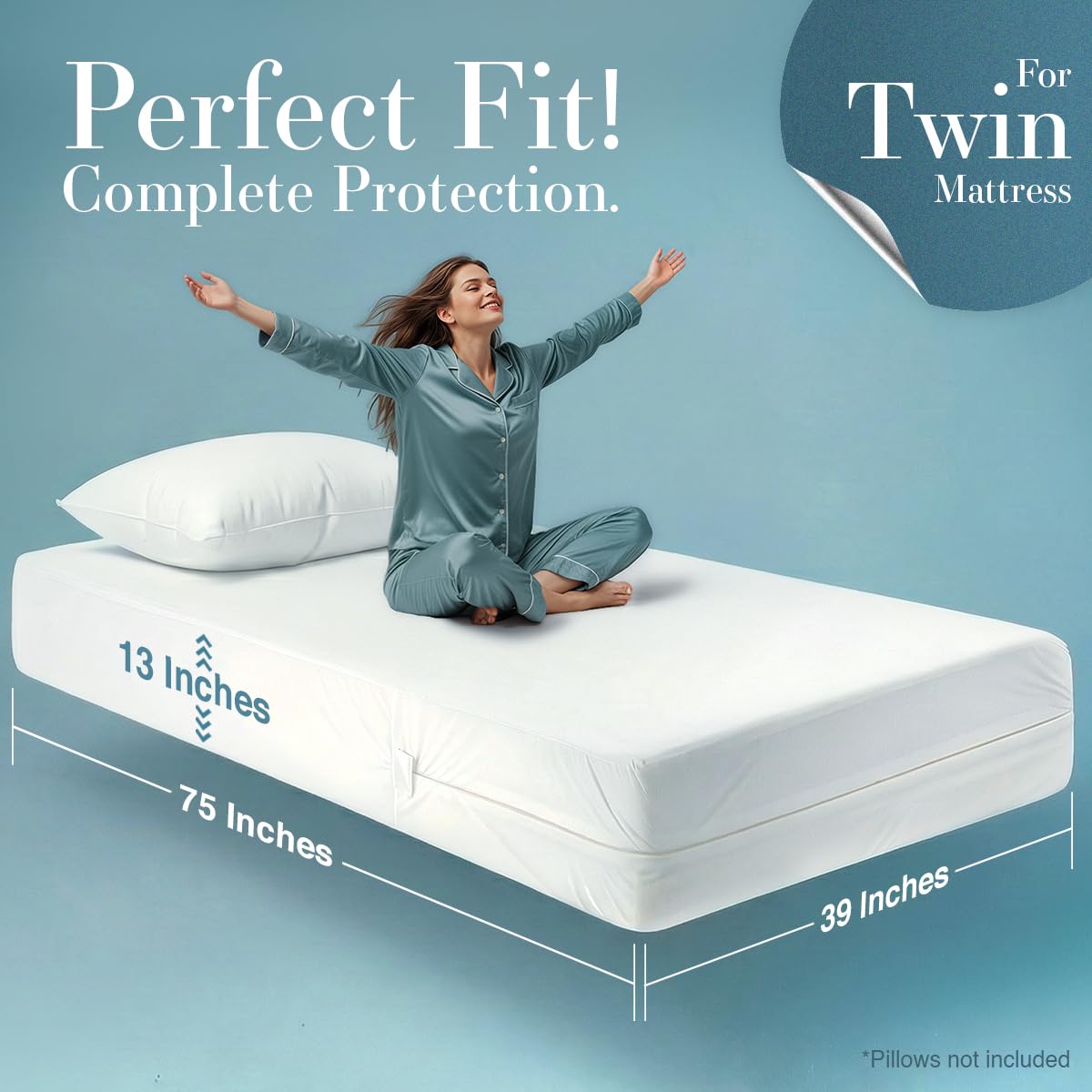 Utopia Bedding Zippered Mattress Encasement Twin (Pack of 2) - 100% Waterproof and Bed Bug Proof Mattress Protector - Absorbent, Six-Sided Mattress Cover 🍁 All In One Marketplace Canada