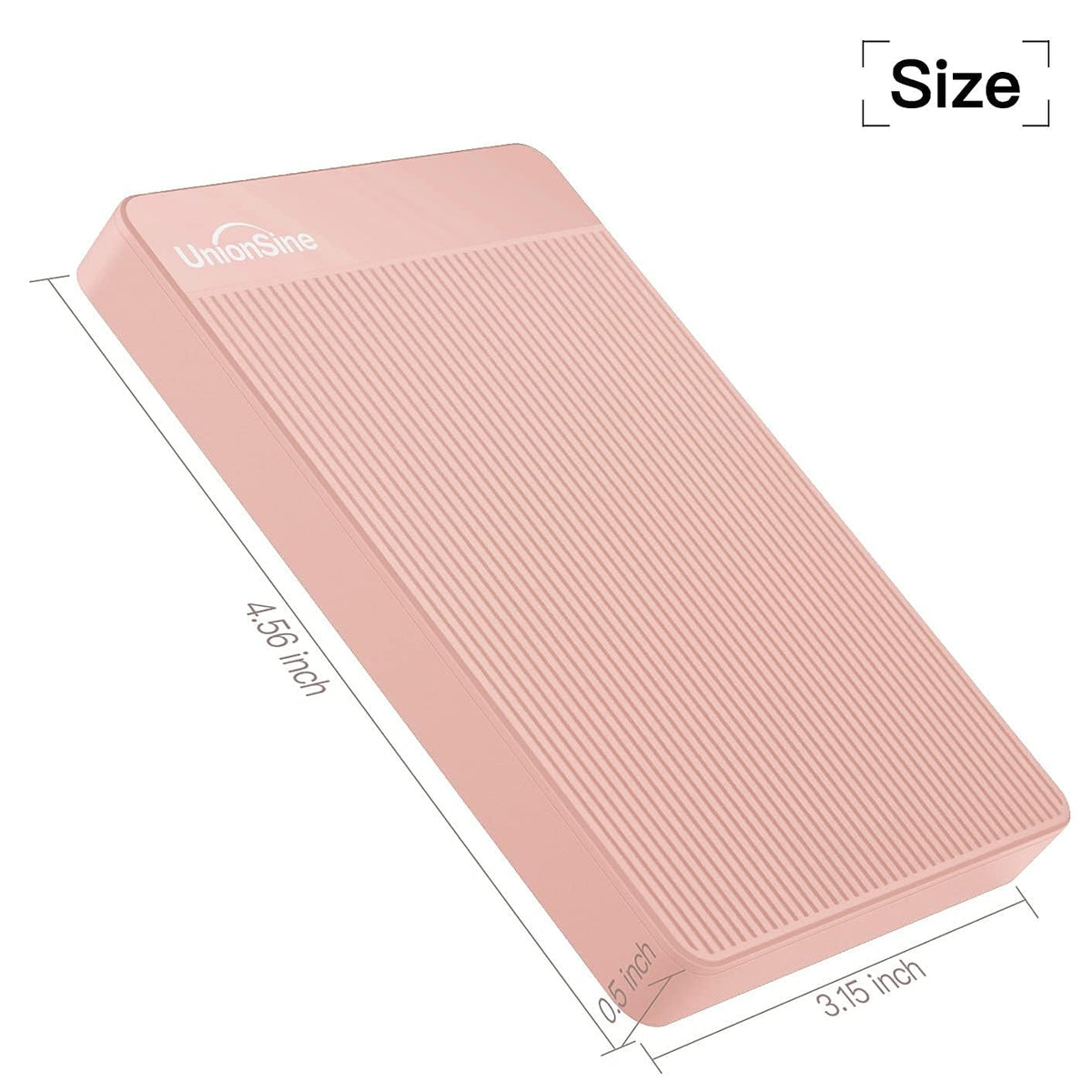 UnionSine 500GB Ultra Slim Portable External Hard Drive USB3.0 HDD Storage for PC,Mac, Desktop, Laptop, PS4, Xbox One, Xbox 360-Super Fast Transmission-HD-2510(Pink) 🍁 All In One Marketplace Canada