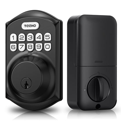 TEEHO TE001 Keyless Entry Door Lock with Keypad - Smart Deadbolt Lock for Front Door with 2 Keys - Auto Lock - Easy Installation - Matte Black 🍁 All In One Marketplace Canada