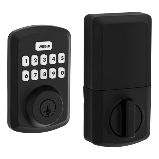 Weiser Powerbolt 3 Matte Black Keyless Entry Door Lock/Deadbolt Lock, 10-Button Keypad Door Lock with Auto Lock and 12-Month Battery Life, Electronic Door Locks for Front Door, Home Décor 🍁 All In One Marketplace Canada