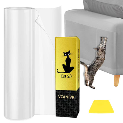 Cat Scratch Protector 15.7" x 118" Self-Adhesive Single Side Furniture Protectors from Cats Scratch Cat Couch Scratch Protector Transparent DIY Cutting Anti Scratch Furniture 🍁 All In One Marketplace Canada