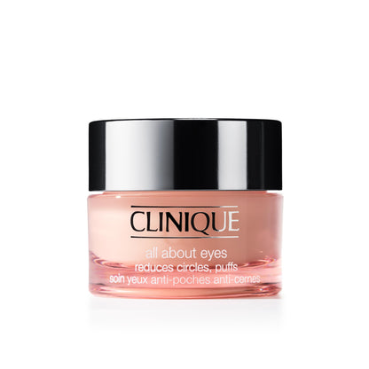 Clinique All About Eyes Lightweight Eye Cream With Vitamin C | Hydrating, Brightening, Depuffing + Dark Circle Reducing, Mini Travel Size, 15ml