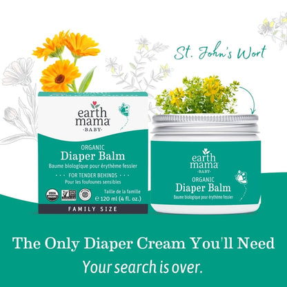 Earth Mama Organic Baby Diaper Balm, 120ml 🍁 All In One Marketplace Canada