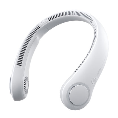JISULIFE Portable Neck Fan, Hands Free Bladeless Hanging Sport Fan, 4000 mAh Battery Operated Wearable Personal Fan, Leafless, Rechargeable, Headphone Design, USB Powered Desk Fan, 5 Speeds - Grey 🍁 All In One Marketplace Canada