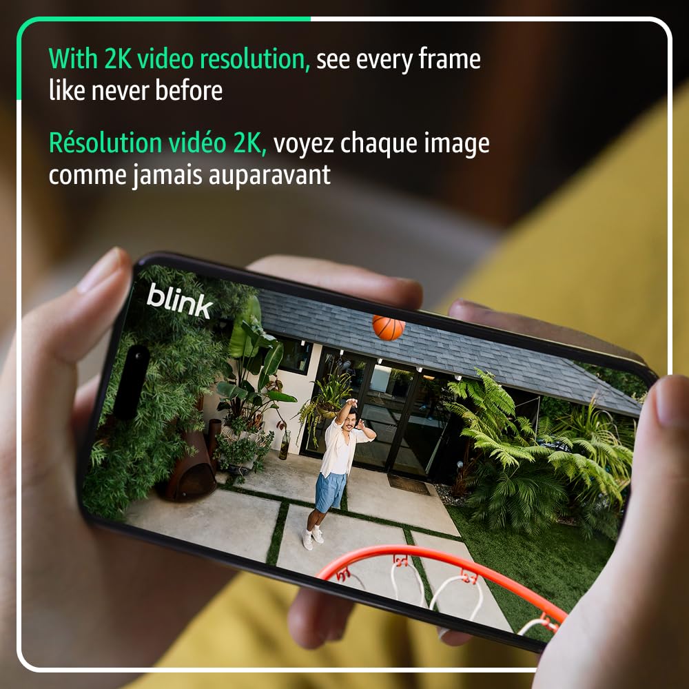 Blink Outdoor 2K+ (newest model) — Wireless smart security camera, 2K video resolution, enhanced audio, two-year battery. Required Sync Module not included — Add-On (Black) 🍁 All In One Marketplace Canada