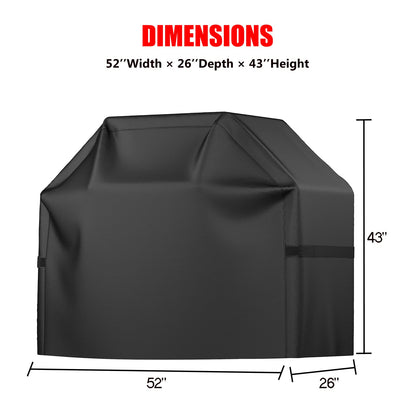 Grill Cover, 52 inch BBQ Gas Grill Cover Waterproof Weather Resistant, UV and Fade Resistant, UV Resistant Material for Weber Char-Broil Nexgrill Grills and More, Black 🍁 All In One Marketplace Canada