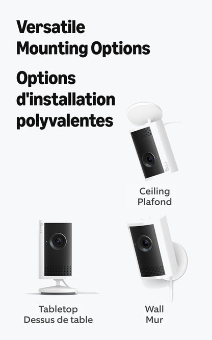 Ring Indoor Cam Plus (Newest Model) — Retinal 2K for crisp, true-to-life video quality, 4x Enhanced Zoom, Low-Light Sight, White 🍁 All In One Marketplace Canada