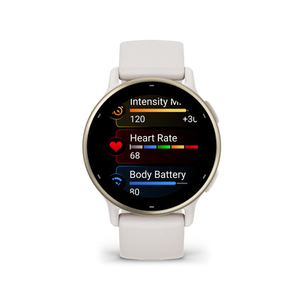 Garmin vívoactive 5, Health and Fitness GPS Smartwatch, AMOLED Display, Up to 11 Days of Battery, Ivory 🍁 All In One Marketplace Canada