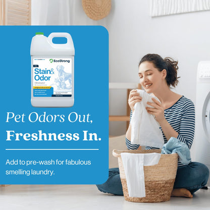 Eco Strong Pet Stain and Odor Remover - Cat Urine Enzyme Cleaner Destroyer, Urine Destroyer for Dogs, Pet Urine Enzyme Cleaner - 128 Oz 🍁 All In One Marketplace Canada