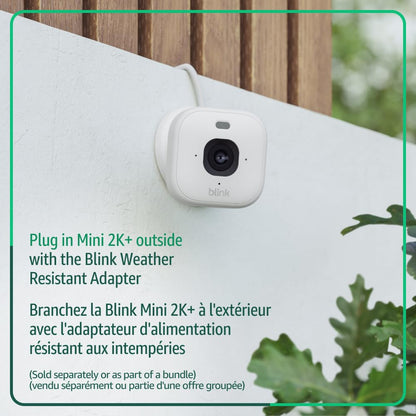 Blink Mini 2K+ (newest model) – Plug-in Home & Pet Security Camera with 2K video resolution, colour night vision, enhanced audio, motion detection – 2 cameras (White) 🍁 All In One Marketplace Canada