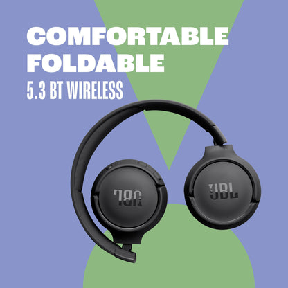 JBL Tune 520BT - Wireless On-Ear Headphones, Up to 57H Battery Life and Speed Charge, Lightweight, Comfortable and Foldable Design, Hands-Free Calls with Voice Aware (Black) 🍁 All In One Marketplace Canada