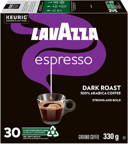 Lavazza Espresso Dark Roast K-Cup Coffee Pods, 30 Count For Keurig Coffee Makers 🍁 All In One Marketplace Canada