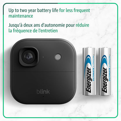 Blink Outdoor 2K+ (newest model) — Wireless smart security camera, 2K video resolution, enhanced audio, two-year battery. Sync Module Core included — 2 camera system (Black) 🍁 All In One Marketplace Canada