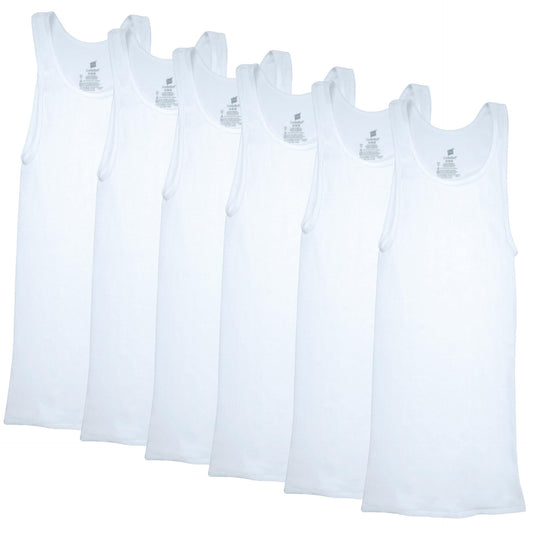 Hanes Mens ComfortSoft 6 Pack Tagless A-Shirts Undershirts, White, Medium US 🍁 All In One Marketplace Canada