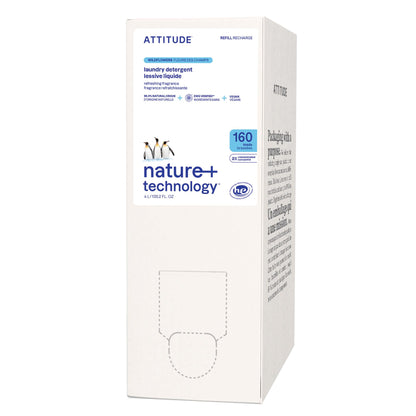 ATTITUDE Liquid Laundry Detergent Refill, EWG Verified, HE Compatible, Plant-Based & Vegan, Natural Laundry Soap, Made in Canada, Wildflowers Scent, 160 Loads, 4 Liters 🍁 All In One Marketplace Canada