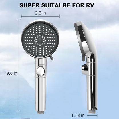 RV Shower Head with Hose, High Pressure 5 Mode Shower Head Replacement, Shower Head for RV/Campers, Travel Trailer, Motorhome for Water Saving, Handheld Shower Head Holder and Hose, On Off Switch 🍁 All In One Marketplace Canada