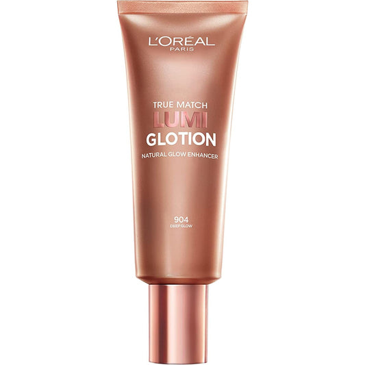 L’Oréal Paris True Match Lumi Glotion, Highlighter, Natural Glow Enhancer for Face & Body, Makeup, Instantly Hydrates and Illuminates Skin, Sheer Color Tint, Offers a Sunkissed Glow, 904 Deep, 40 mL 🍁 All In One Marketplace Canada