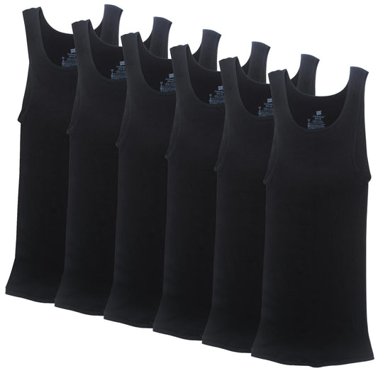 Hanes Mens ComfortSoft 6 Pack Tagless A-Shirts Undershirt, BLACK, X-Large US 🍁 All In One Marketplace Canada