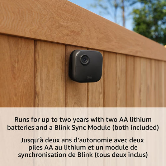 Blink Outdoor 4 – Wireless smart security camera, two-year battery life, 1080p HD day and infrared night live view, two-way talk. Sync Module Core included – 1 camera system 🍁 All In One Marketplace Canada