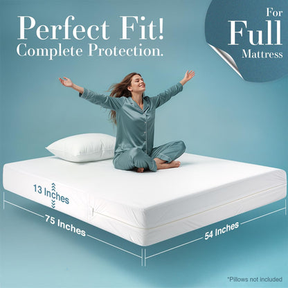 Utopia Bedding Zippered Mattress Encasement Full/Double - 100% Waterproof and Bed Bug Proof Mattress Protector - Absorbent, Six-Sided Mattress Cover 🍁 All In One Marketplace Canada