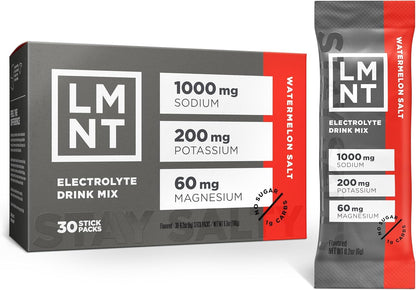 LMNT Keto Electrolyte Powder Packets | Paleo Hydration Powder | No Sugar, No Artificial Ingredients | Watermelon Salt | 30 Stick Packs 🍁 All In One Marketplace Canada