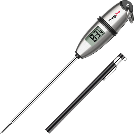 TempPro TP02S Digital Food Thermometer for Cooking Bread Baking Sourdough Liquids, Meat Thermometer Digital with Super Long Probe for Kitchen BBQ Yogurt Candy Making Accessory (Previously ThermoPro) 🍁 All In One Marketplace Canada