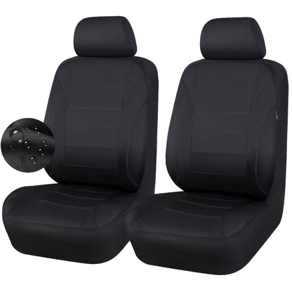 CAR Pass Neoprene Waterproof Two Front Car Seat Covers Set- Universal Fit for Vehicles, Airbag Compatiable(Black) 🍁 All In One Marketplace Canada