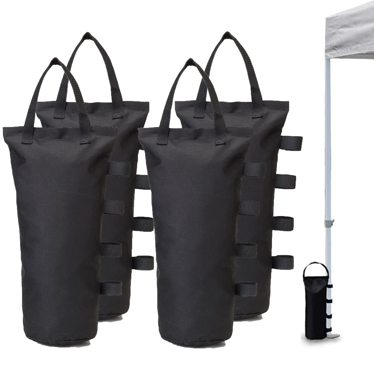 MOPHOEXII 4-Pack 112 LBS Extra Large Pop up Canopy Weights Sand Bags for Outdoor Pop Up Canopy Tent Gazebo Outdoor Instant Canopies Sand Bags without Sand - Black 🍁 All In One Marketplace Canada