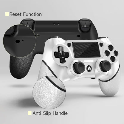 AceGamer 2 Pack for PS4 Controller, Wireless Controller for PS4/Slim/PC, with Non-Slip Grip of Both Sides and USB-C Cable! (Black and White) 🍁 All In One Marketplace Canada