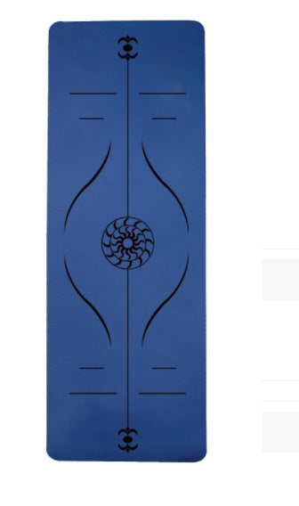 Yoga Mat Posture Line Non-Slip TPE Fitness Mat – Beginner Support &amp; Alignment Guide