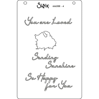 Sizzix A6 Layered Stencils 4PK Cosmopolitan, Floral Impressions by Stacey Park