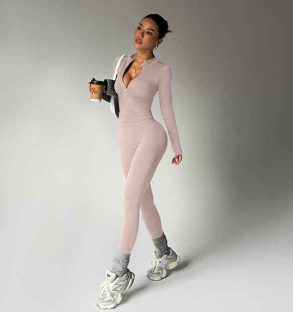 Women’s High-Waisted Yoga Set – Fashionable Casual Sports & Workout Outfit