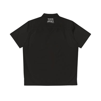 Neon G&R Men's Mid-weight Hawaiian Black Shirt