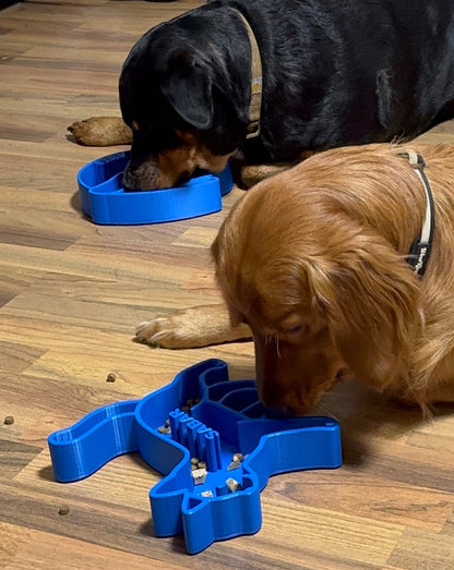Personalized Pet Puzzle Feeder Bowl | Dog Shaped