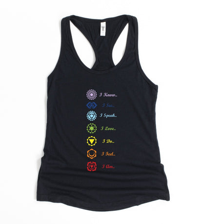 7 Chakra Yoga Tank Top | Women's Spiritual Meditation Shirt