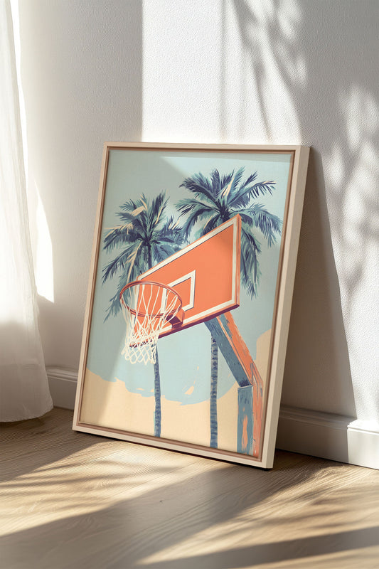 SUMMER HOOPS, stretched canvas artwork