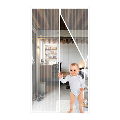 White Magnetic Screen Door Fits Door Size 32x80in Screen Size 34x82in Heavy Duty Mesh Full Frame With Magic Tape 🍁 All In One Marketplace Canada
