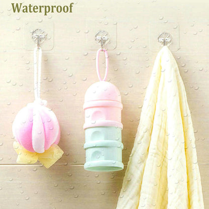 Jwxstore 24 Pack Wall Hooks for Hanging 33lb(Max) Heavy Duty Self Adhesive Hooks Transparent Waterproof Sticky Hooks for Keys Bathroom Shower Outdoor Kitchen Door Home Improvement Utility Hooks 🍁 All In One Marketplace Canada