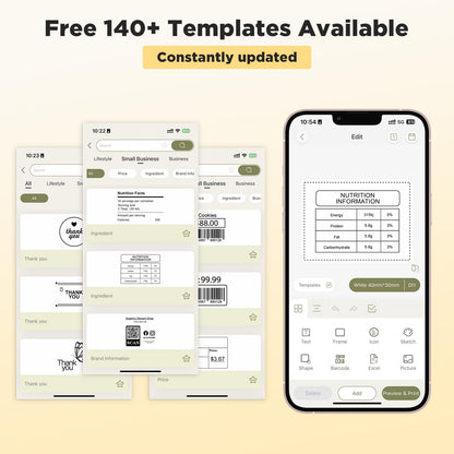 SUPVAN T50M Pro Bluetooth Label Maker Machine with Tape, Wide Waterproof Label, Versatile App with 30 Fonts and 660+ Icons, Inkless Labeler for Home, Kitchen, School, Office Organization, Set 1 🍁 All In One Marketplace Canada