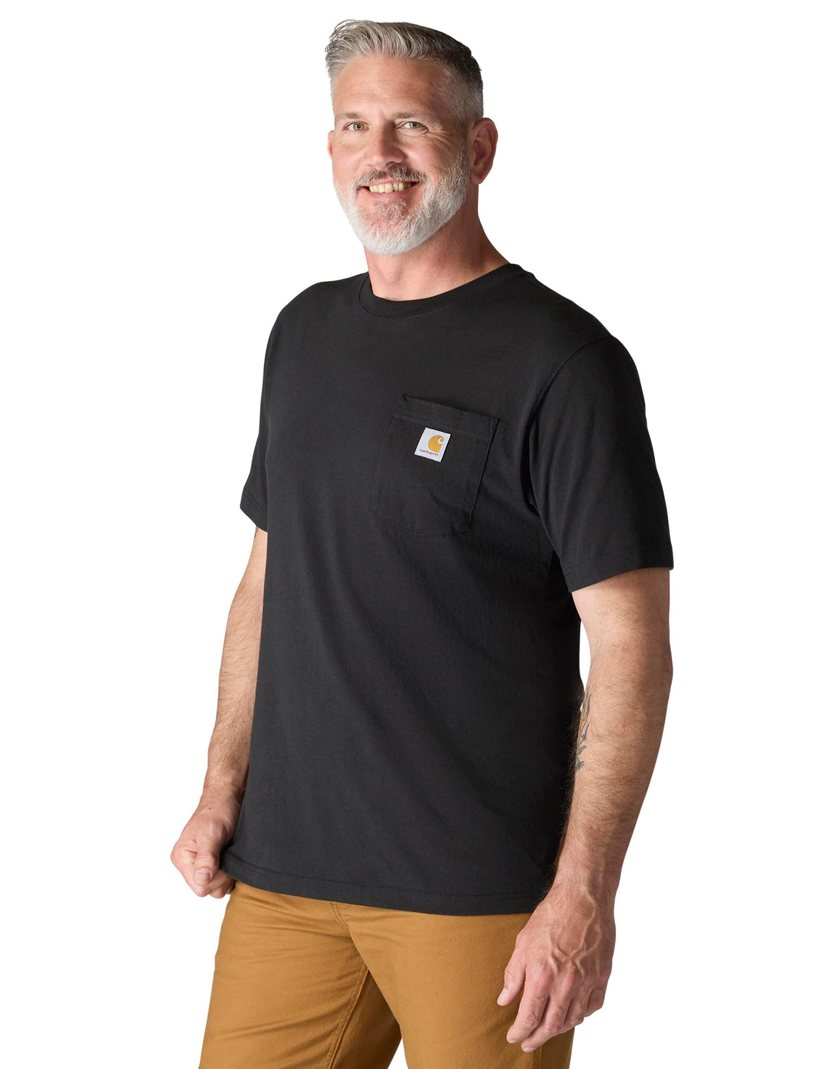 Carhartt Men's Big and Tall K87 Workwear Short Sleeve T-Shirt (Regular and Big & Tall Sizes), Black, X-Large 🍁 All In One Marketplace Canada