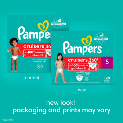 Pampers Diapers - Cruisers 360 degrees - Size 3, 168 Count, up to 100% Leakproof Fit, Designed for Active Babies, Pull On Diaper, EZ Off Tabs Designed for Easy Changes 🍁 All In One Marketplace Canada