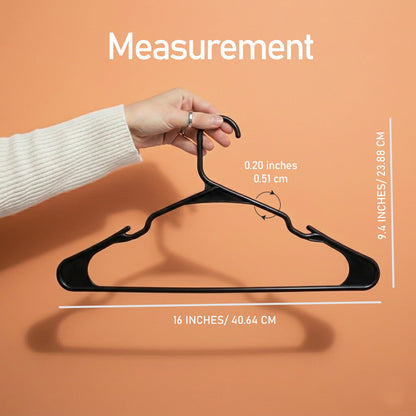 Utopia Home Plastic Hangers, 50 Pack, Clothes Hangers with Shoulder Grooves, Durable Space Saving Coat Hanger for Shirts, Pants, Skirts, Jackets, Blouses, Dresses and Everyday Wardrobe Use (Black) 🍁 All In One Marketplace Canada