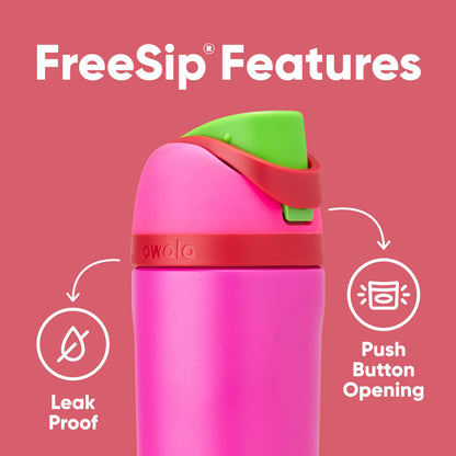Owala Kids FreeSip Insulated Stainless Steel Water Bottle with Straw, BPA-Free Sports Water Bottle, Great for Travel, 16 oz, All the Berries 🍁 All In One Marketplace Canada