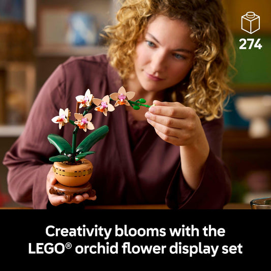 LEGO Botanicals Mini Orchid Building Set - Artificial, Fake Orchid for Home Decor, Adults Ages 18+ - Gift for Graduation- Indoor Plant Decorations for Table, Desk, Office - 10343 🍁 All In One Marketplace Canada