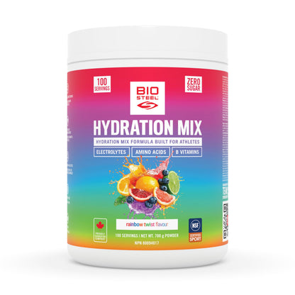 BioSteel Hydration Mix, Great Tasting Hydration with Zero Sugar, and No Artificial Flavours or Preservatives, Rainbow Twist Flavour, 100 Servings per Tub 🍁 All In One Marketplace Canada