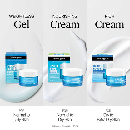 Neutrogena Hydro Boost Gel Cream Face Moisturizer - Oil-Free Facial Cream with Hyaluronic Acid for Dry Skin - Lightweight, Non-Comedogenic Daily Hydrating Formula, 47mL 🍁 All In One Marketplace Canada