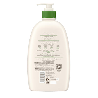 Aveeno Daily Moisturizing Body Lotion with Soothing Prebiotic Oat, Gentle Lotion Nourishes Dry Skin With Moisture, Paraben-, Dye- & Fragrance-Free, Non-Greasy & Non-Comedogenic, 975 ml 🍁 All In One Marketplace Canada