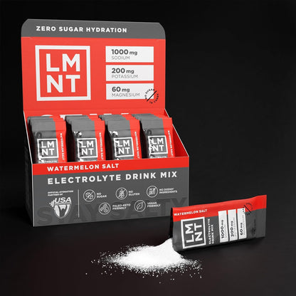 LMNT Keto Electrolyte Powder Packets | Paleo Hydration Powder | No Sugar, No Artificial Ingredients | Watermelon Salt | 30 Stick Packs 🍁 All In One Marketplace Canada